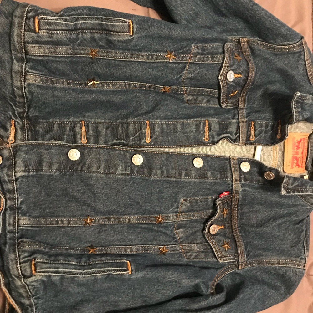 Levi jean jacket with star studs